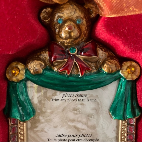 Christmas Ornament Photo Frame Teddy Bear - Picture 5 of 9